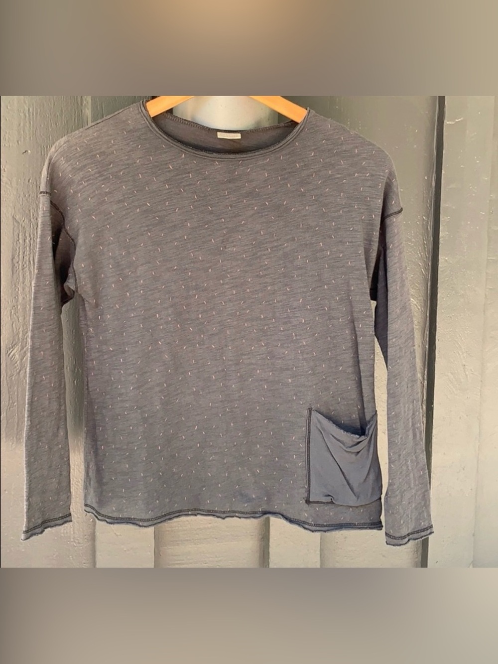 Zara Girls Charcoal L/S Top Size 11/12